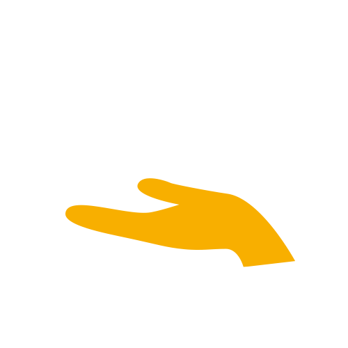 Icon Paket auf Hand Leistung der Verpackung