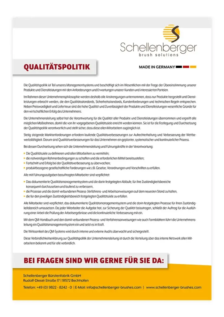Qualitätspolitik