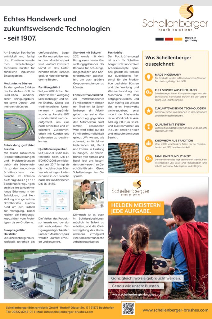 Unternehmensvorstellung in der FLZ Zeitungsartikel aus 2022